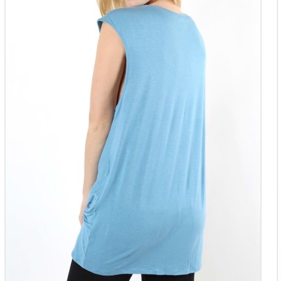 Wasting Time Sleeveless Twist Tunic in Pink - Picture 5 of 5